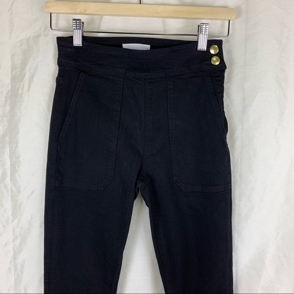 FRAME Denim Le Francoise Jeans in Film Noir - Picture 4 of 14